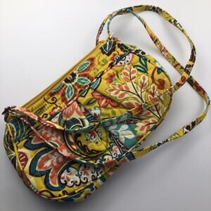 Vera Bradley handbag yellow flower pattern floral vibrant purse crossbody